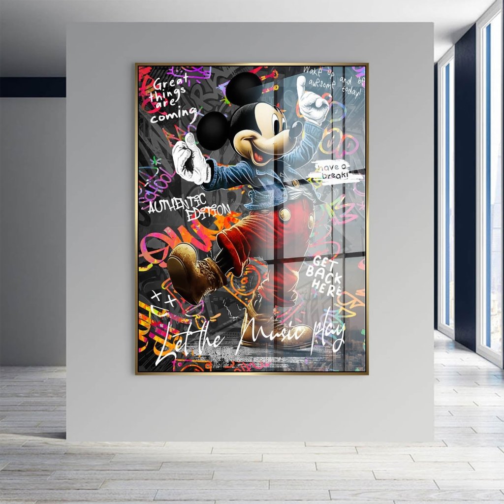 Micky Maus Dance Street Art Acrylglas Bild INGALERIE