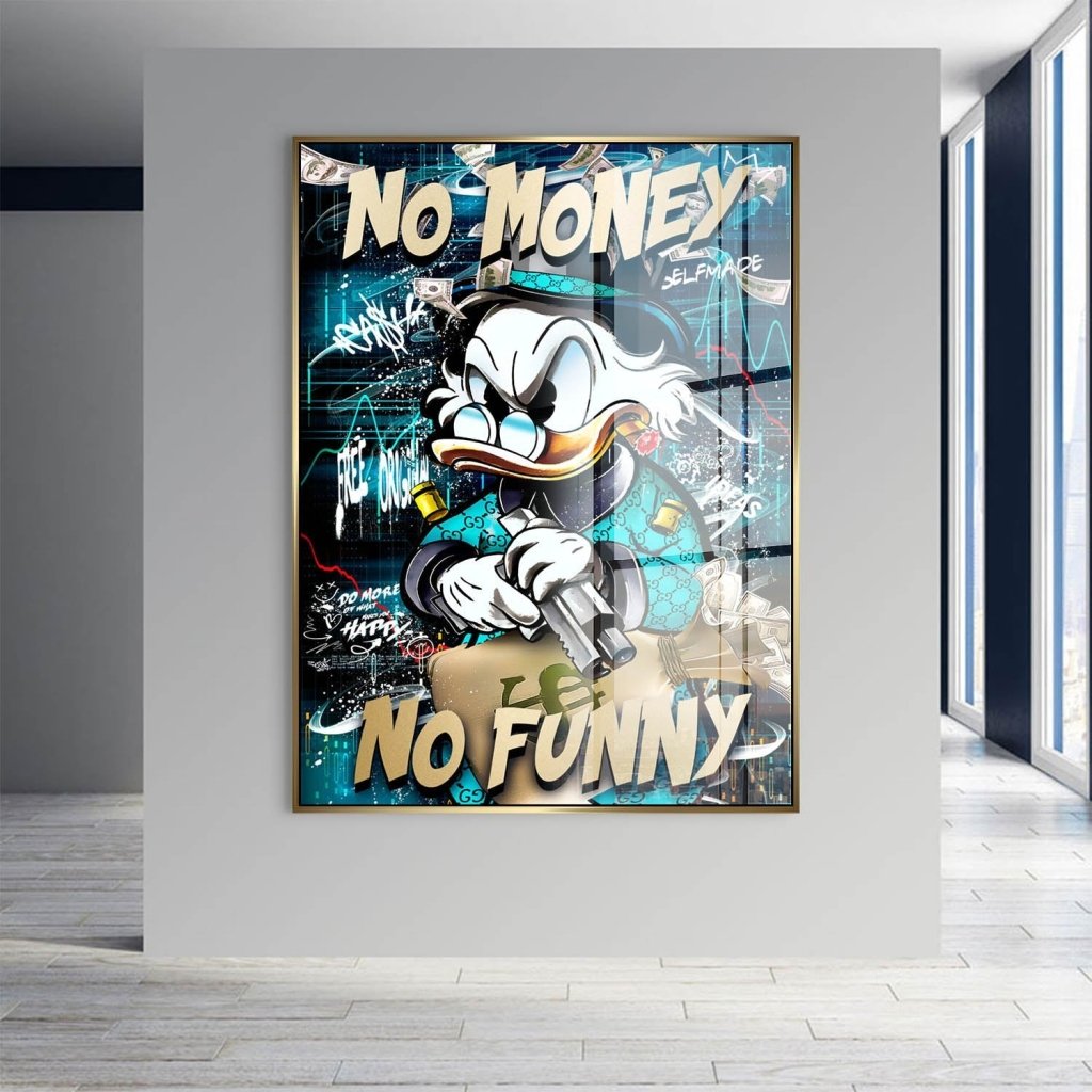 Dagobert Duck No Funny Pop Art Acrylglas Bild INGALERIE