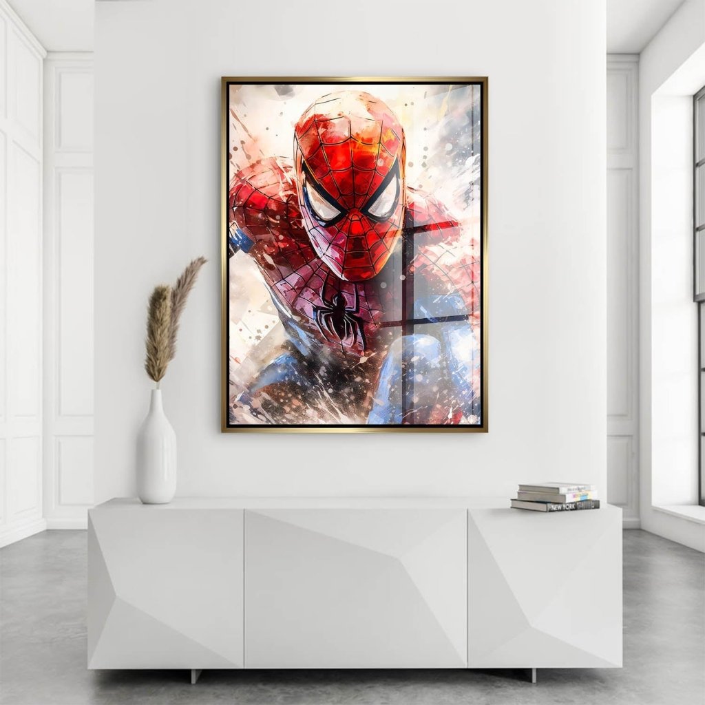 Pop Art Acrylglas Bild Spiderman Abstrakt INGALERIE