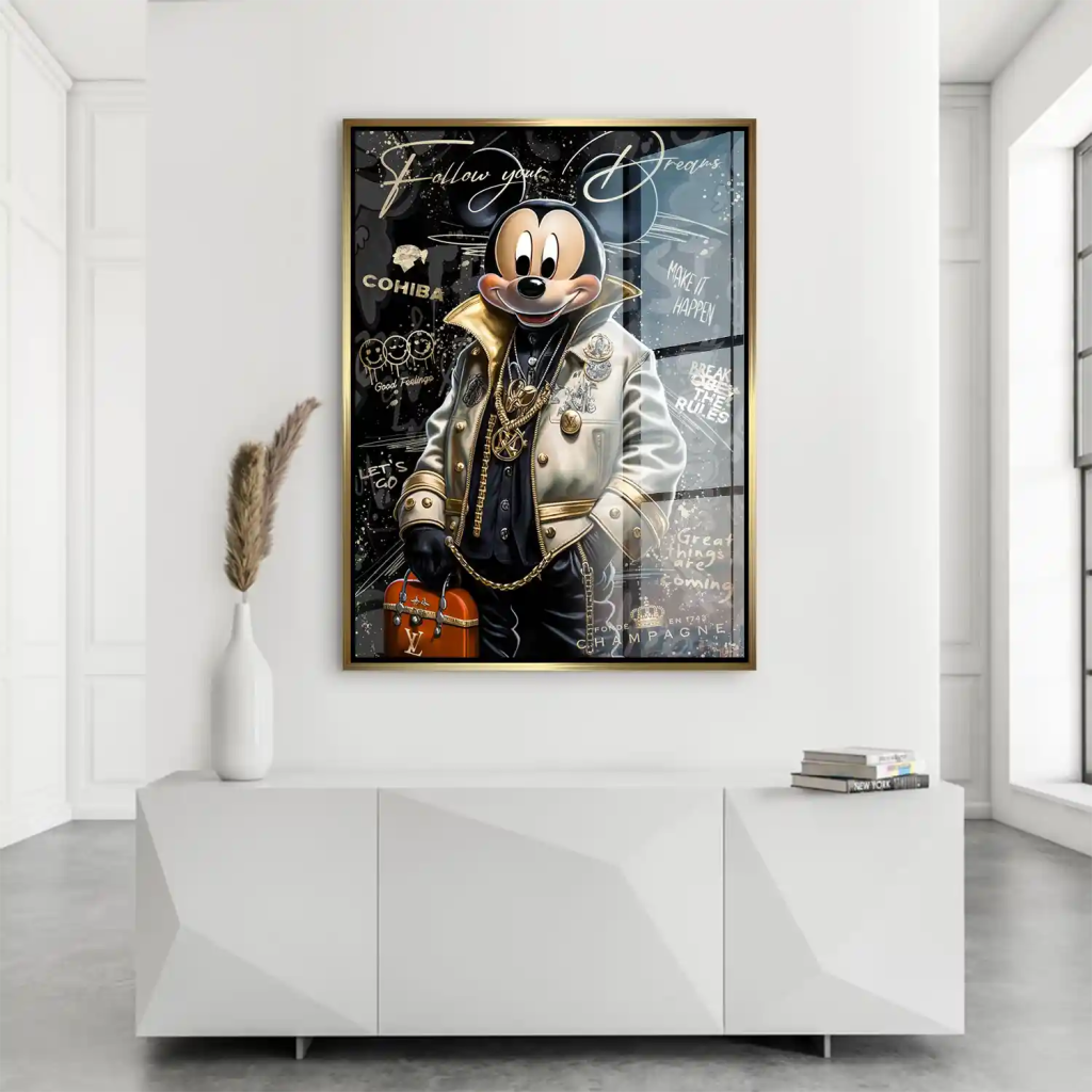 Micky Maus Dreams Pop Art Style Acrylglas Bild INGALERIE