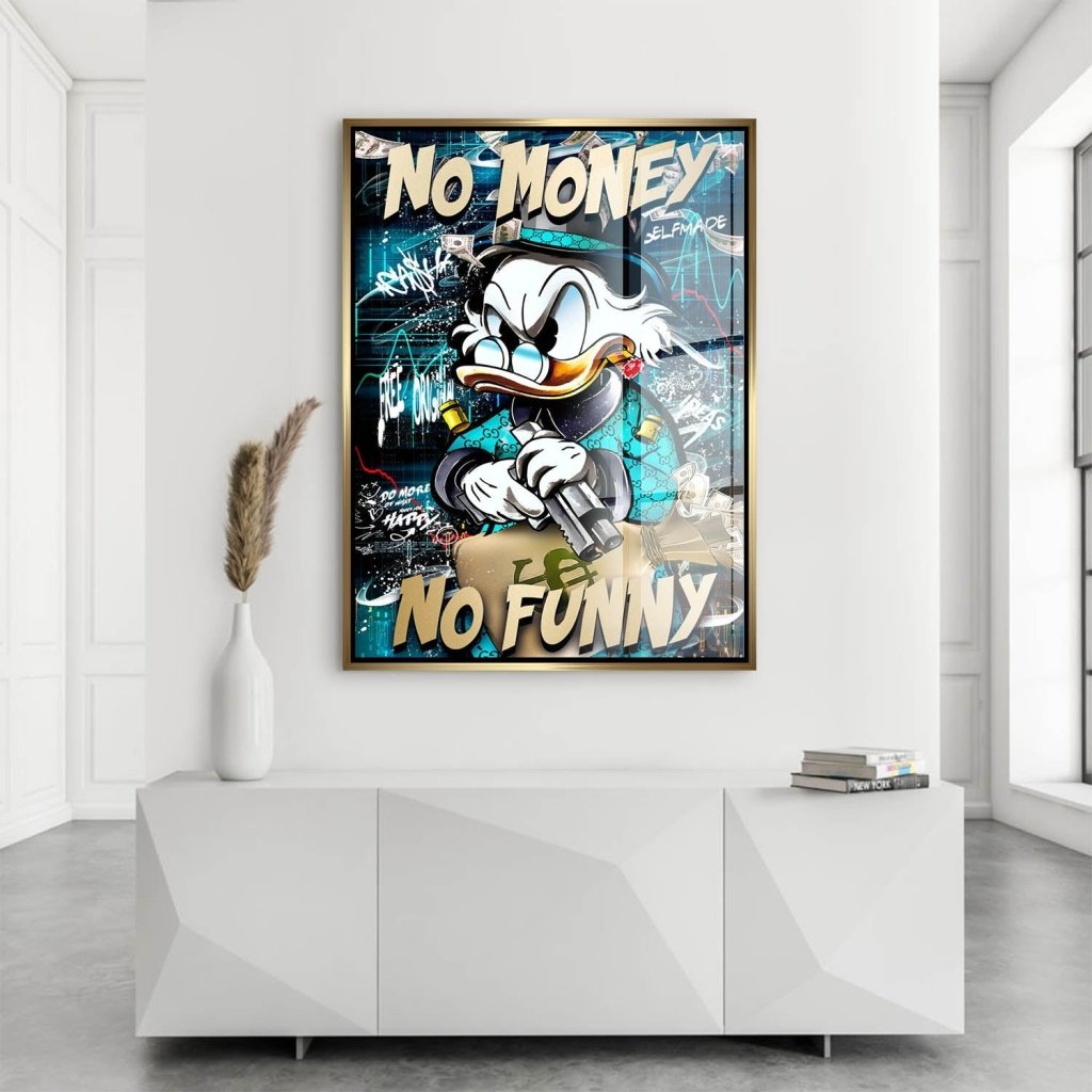 Dagobert Duck No Funny Pop Art Acrylglas Bild INGALERIE