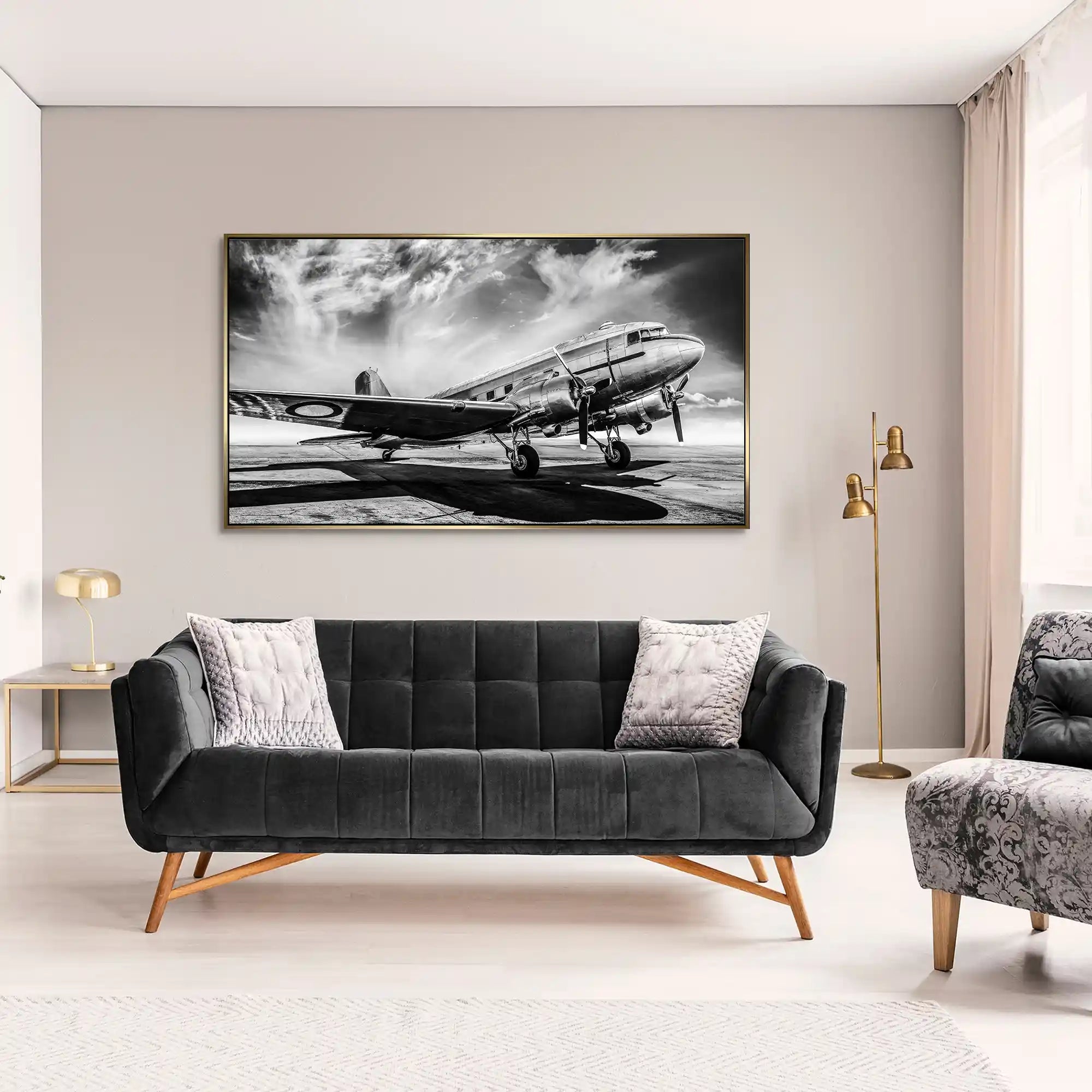 DC3 Vintage Flugzeug Aludibond Bild INGALERIE