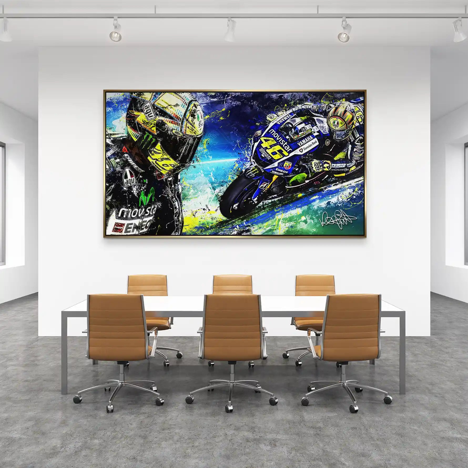 Rossi Moto Art Aludibond Bild INGALERiE