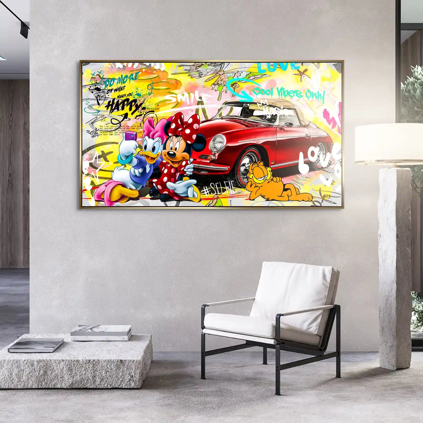 Minnie Speedster 356 Pop Art Style Aludibond Bild INGALERIE