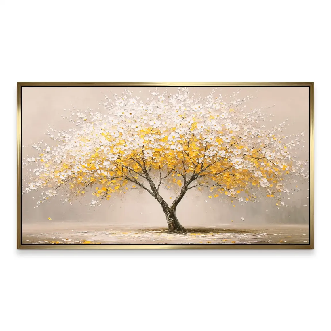 Golden Tree Art Aludibond Bild