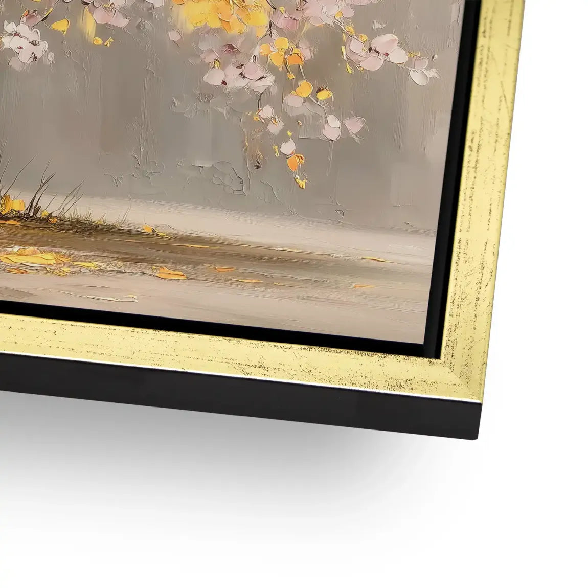 Gold Leaf Tree Art Aludibond Bild