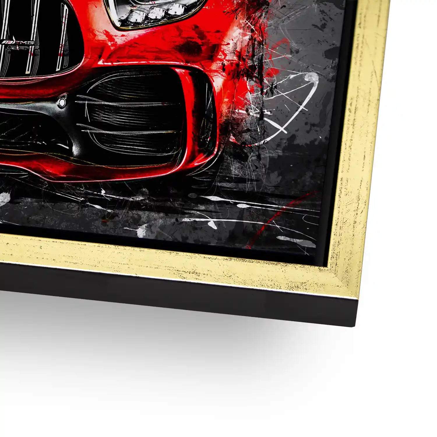 Mercedes AMG GT Abstrakt Rot Aludibond Bild INGALERIE