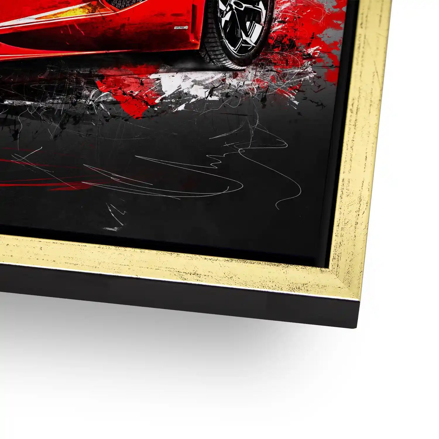 Lambo Aventador Abstrakt Rot Aludibond Bild INGALERIE