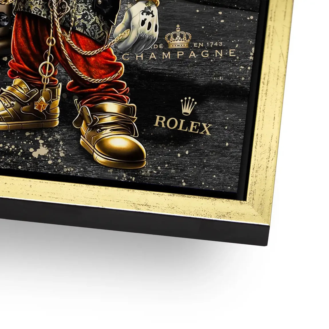 Mickey Gold 356 Porsche Aludibond Bild