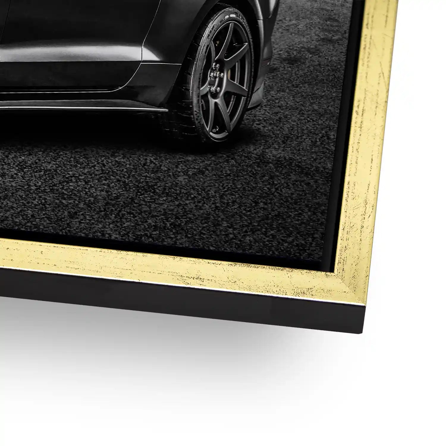 Ford Mustang Black City Aludibond Bild INGALERIE