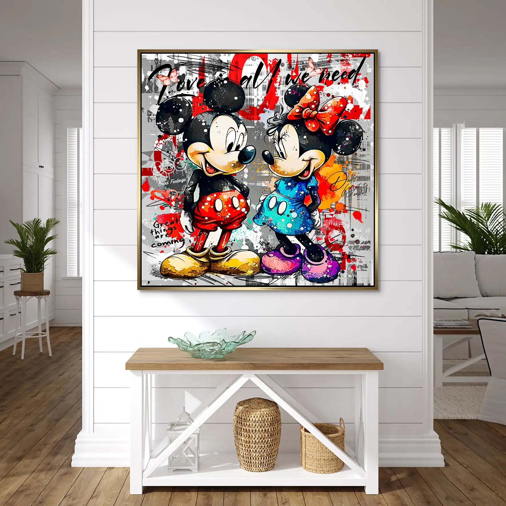 Micky Minnie Love AluDibond Bild INGALERIE