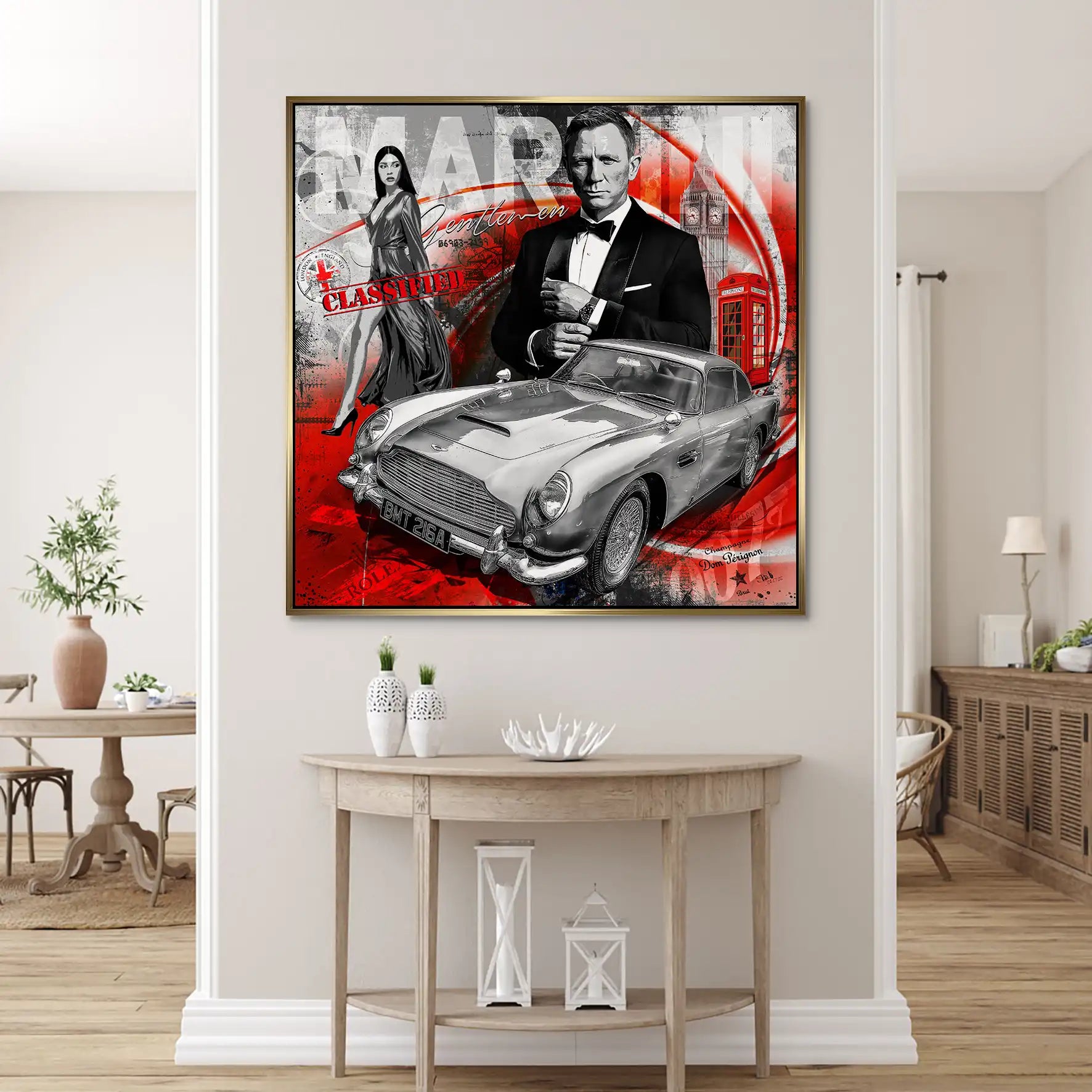 James Bond Martini Art AluDibond Bild INGALERIE