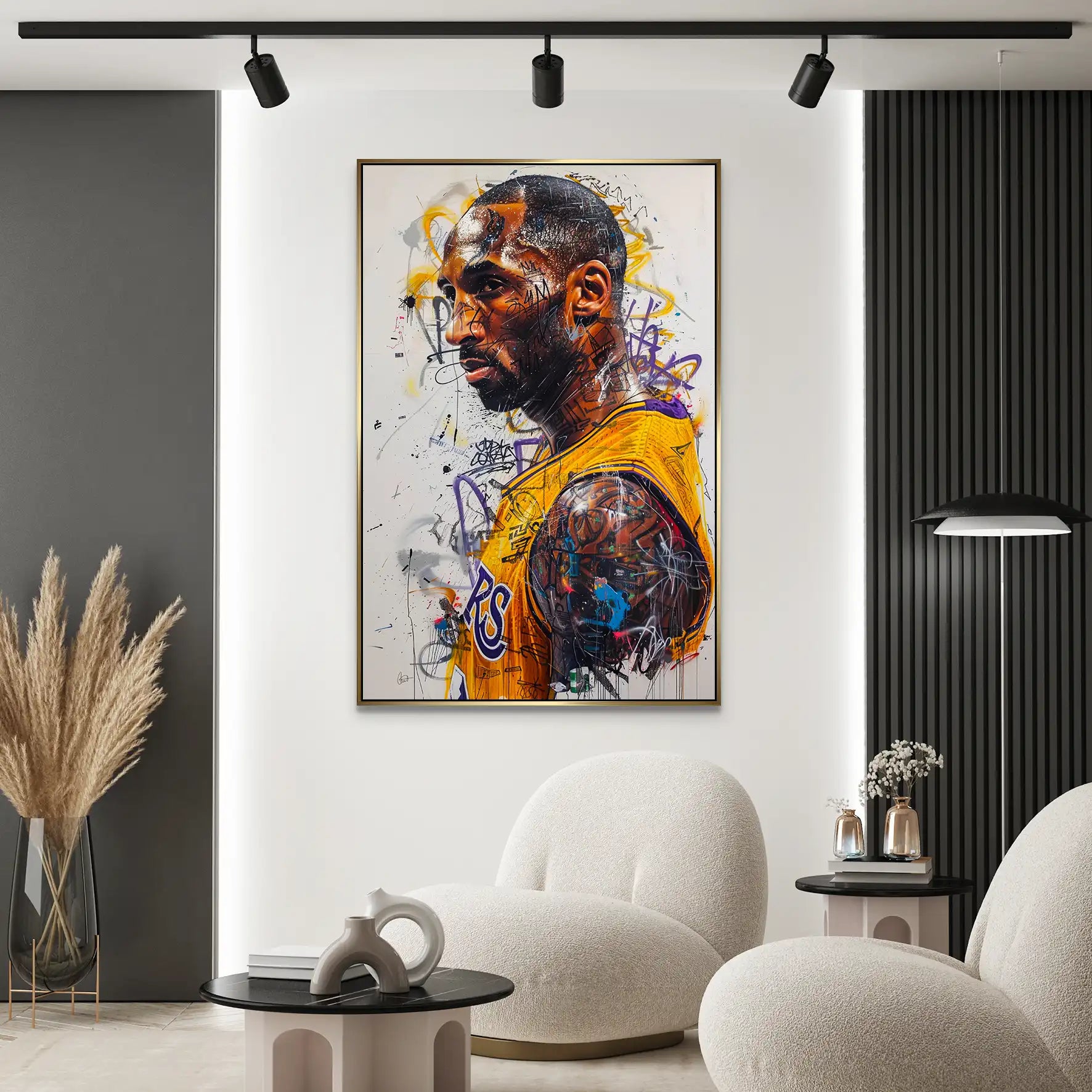 Kobe Basketball Graffiti AluDibond Bild INGALERIE