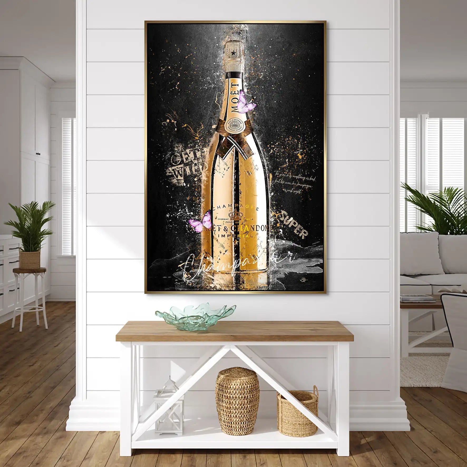 Champagner AluDibond Bild INGALERIE