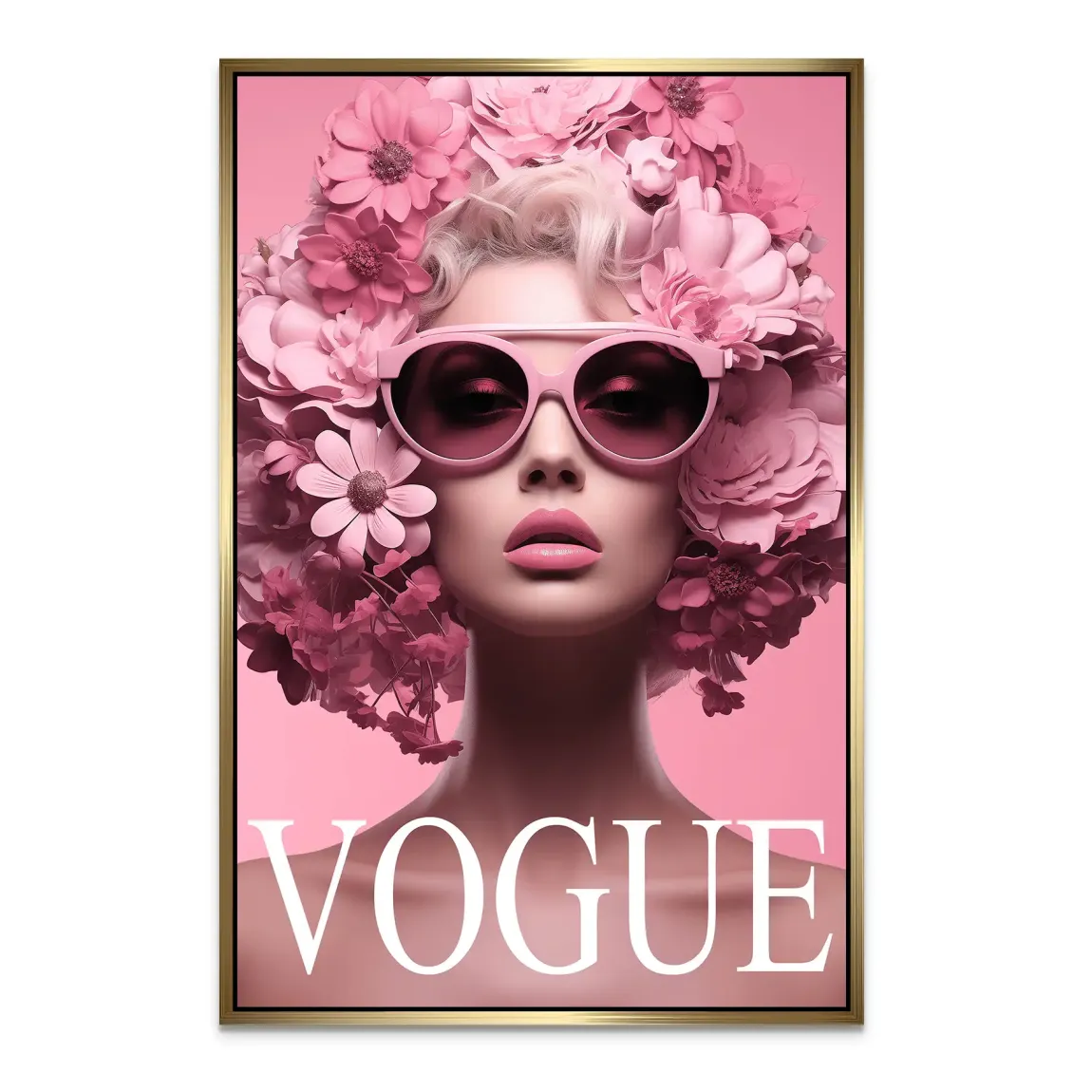 Floral Pink Vogue Alu Dibond Bild