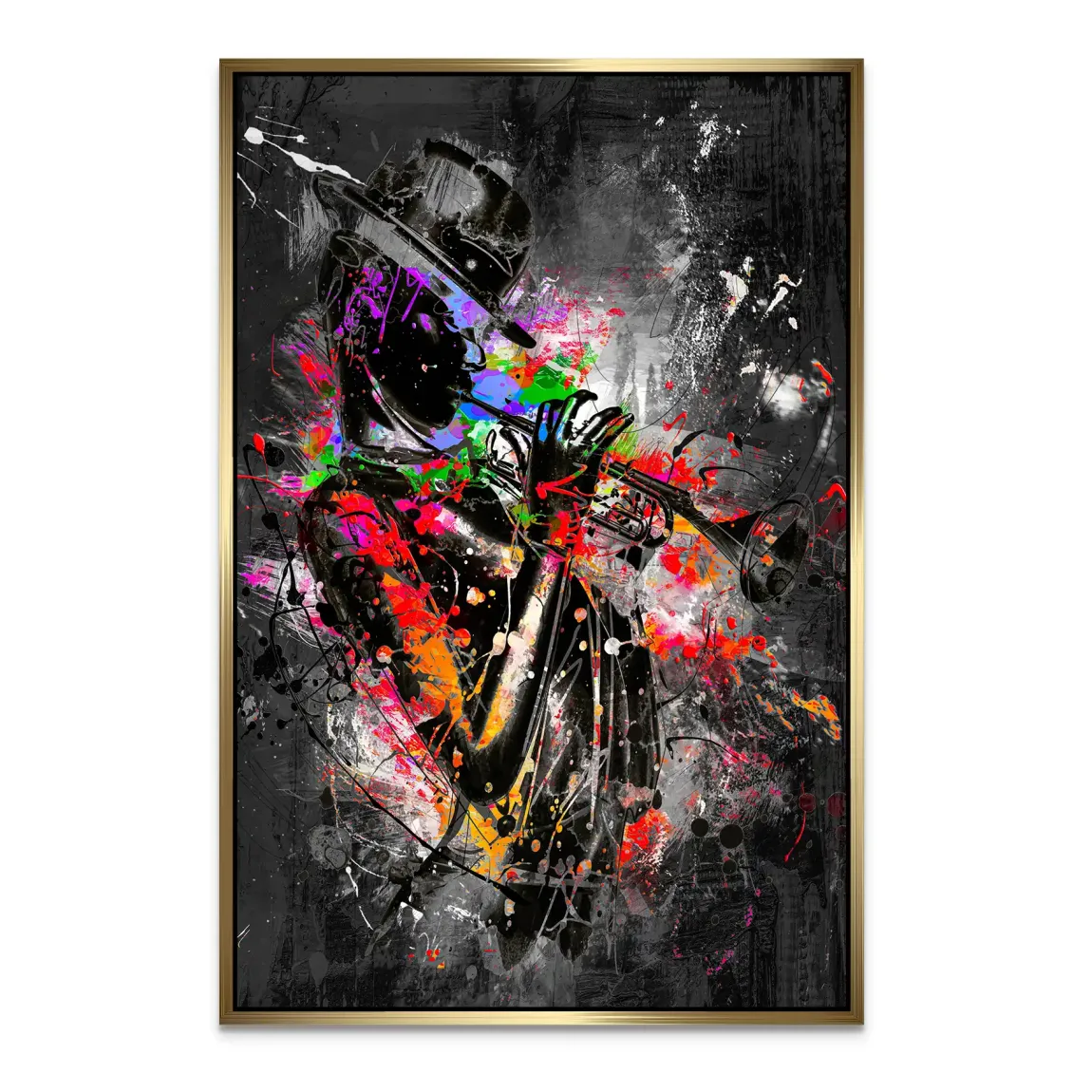 Color Jazz Trompete Alu Dibond Bild