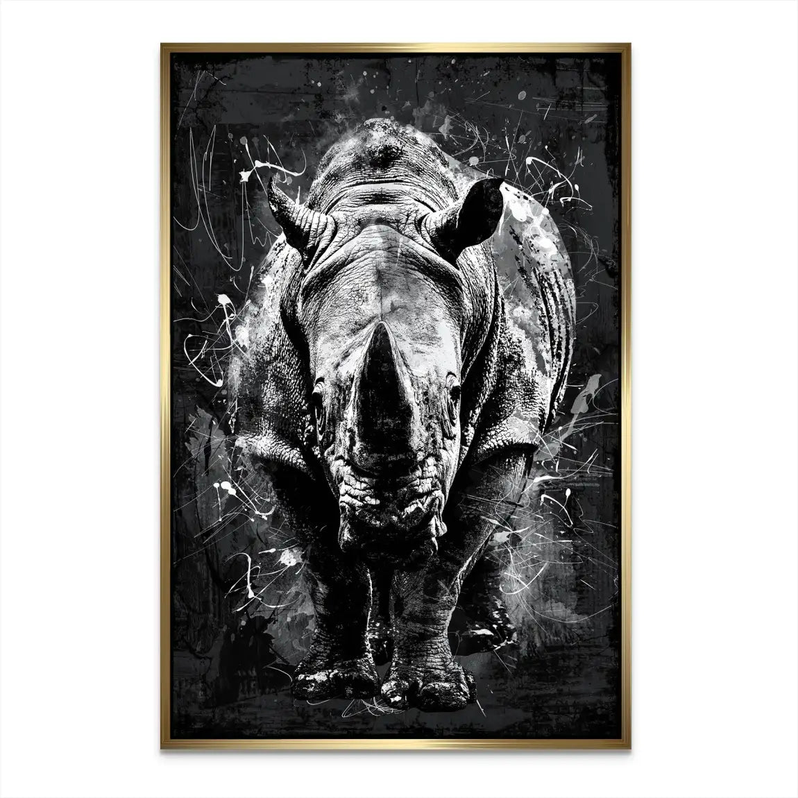 Nashorn Abstrakt AluDibond Bild INGALERIE