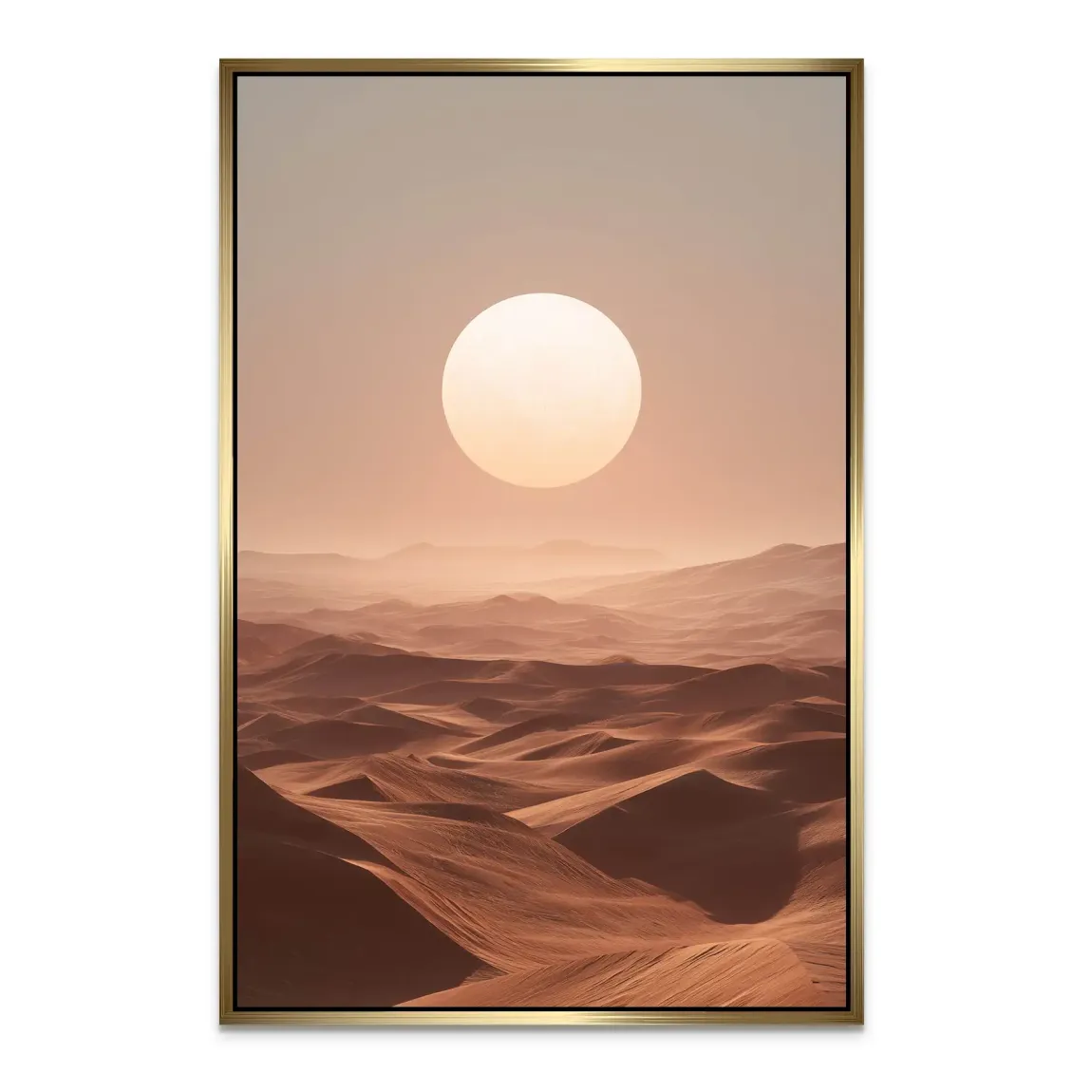 Goldene Wüste Alu Dibond Bild