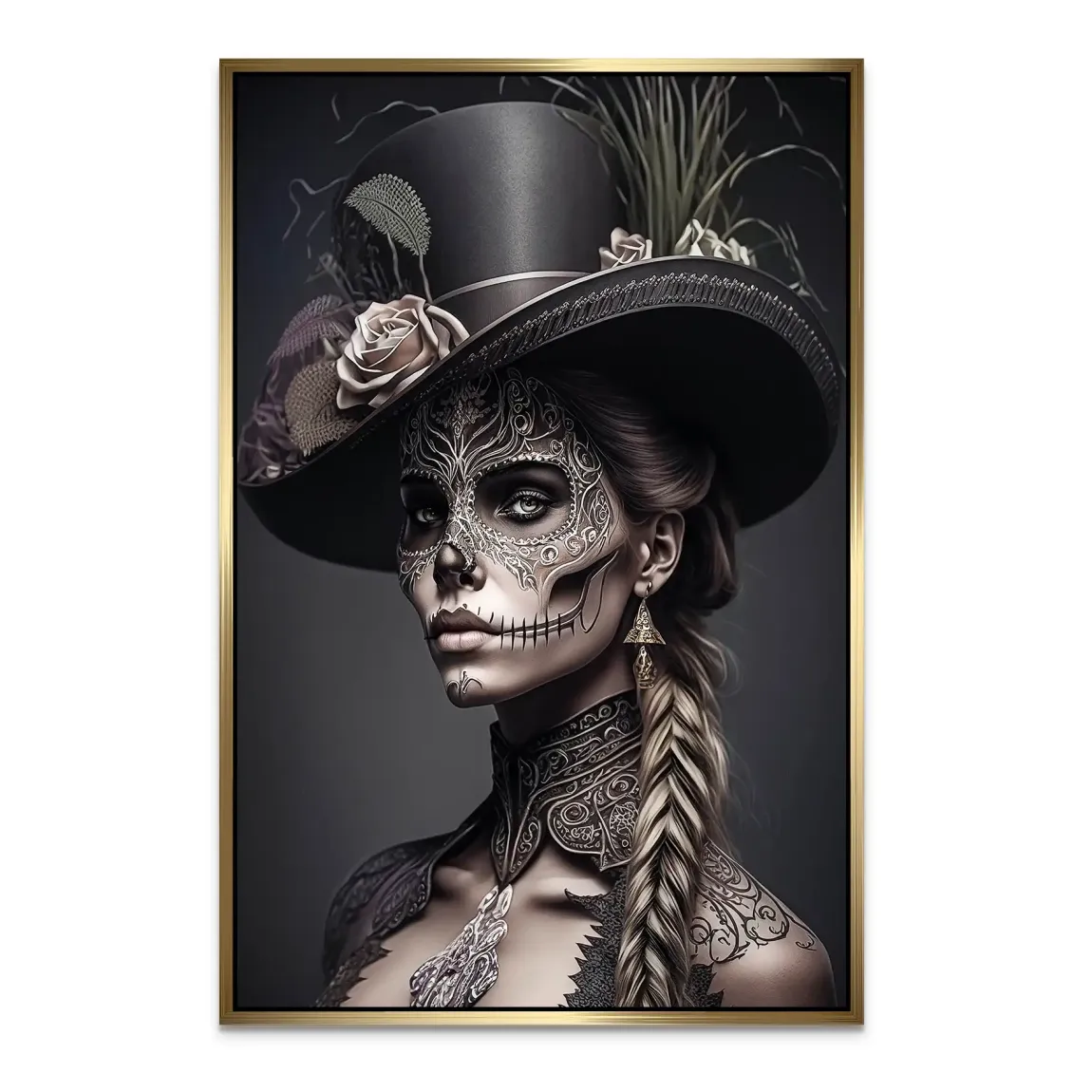 Velvet Noir La Catrina Alu Dibond Bild INGALERIE