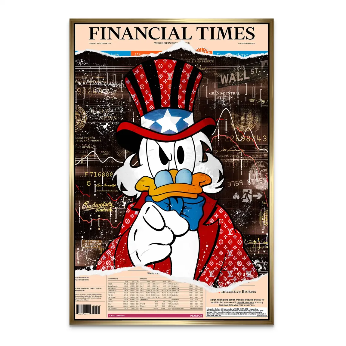 Dagobert Financial Times Alu Dibond Bild