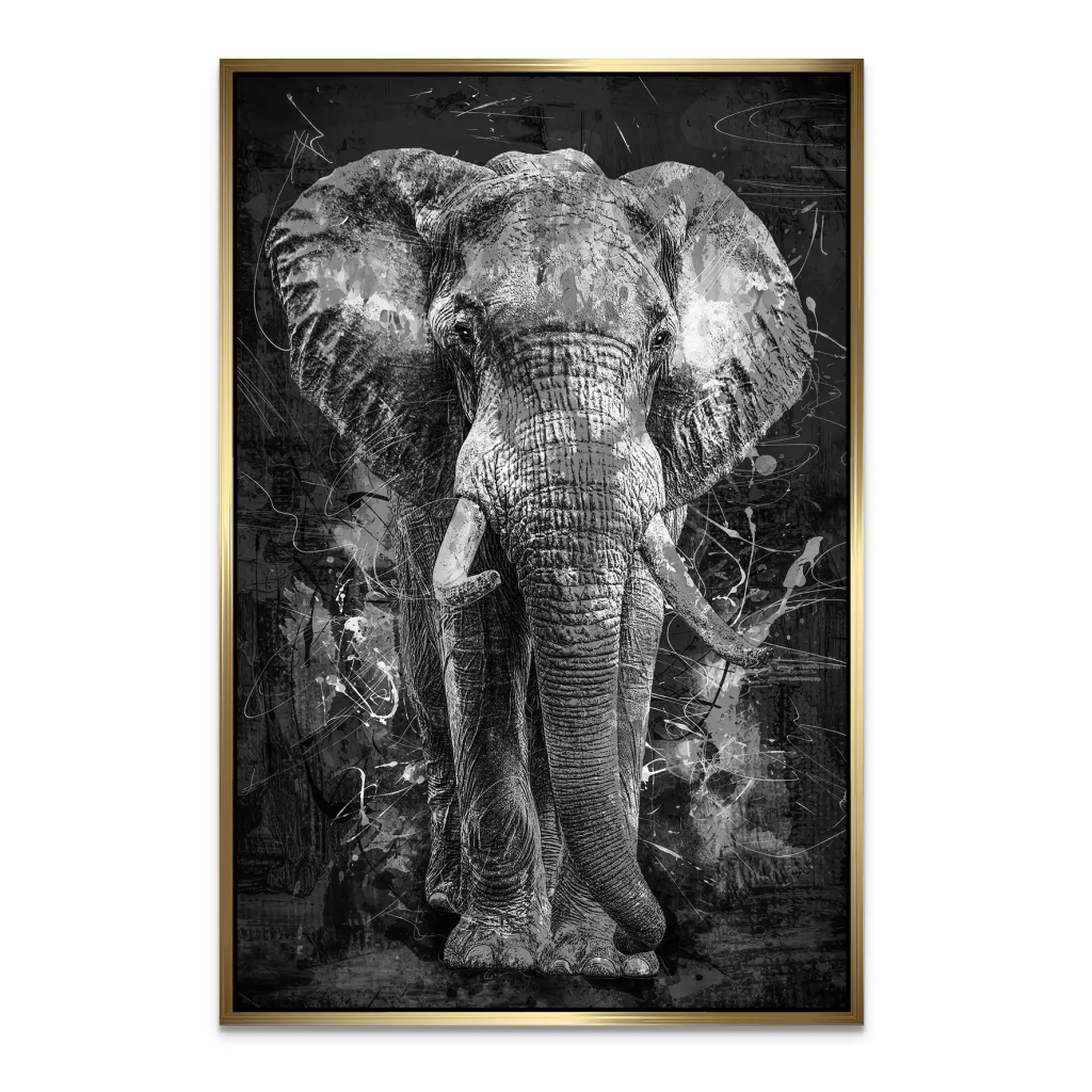 Elefant Abstrakt AluDibond Bild INGALERIE