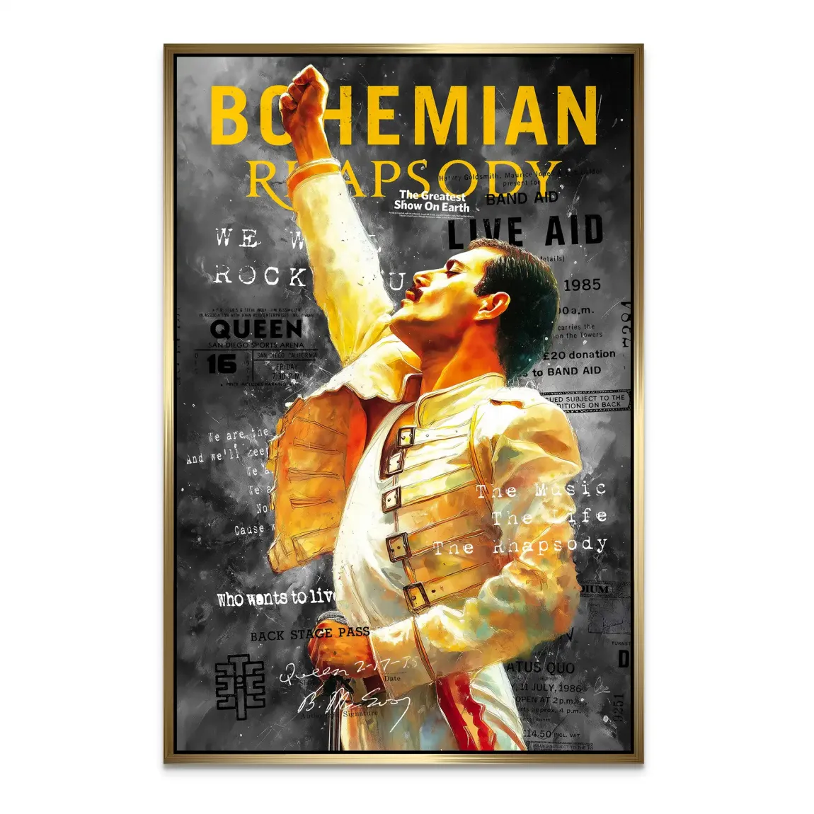 Freddie Mercury Bohemian Alu Dibond Bild
