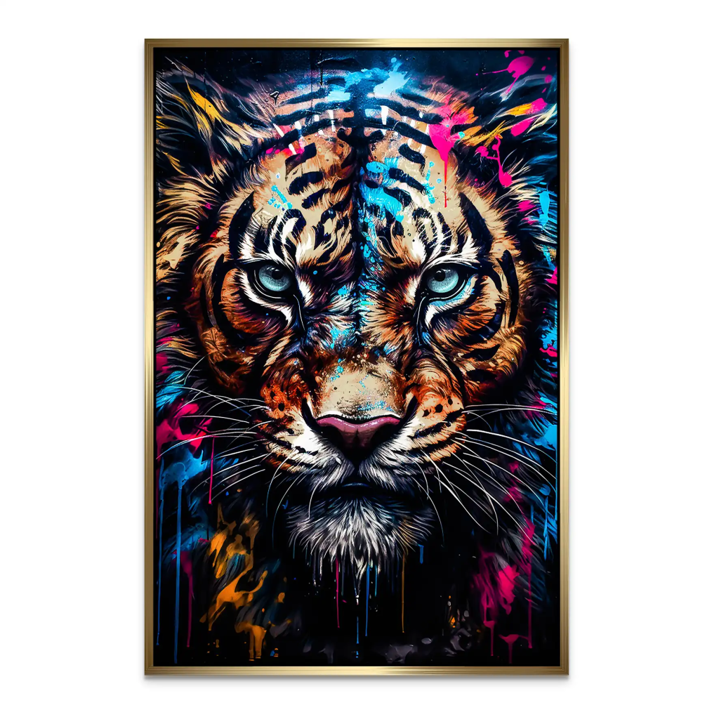 Tiger Abstrakt Style AluDibond Bild INGALERIE