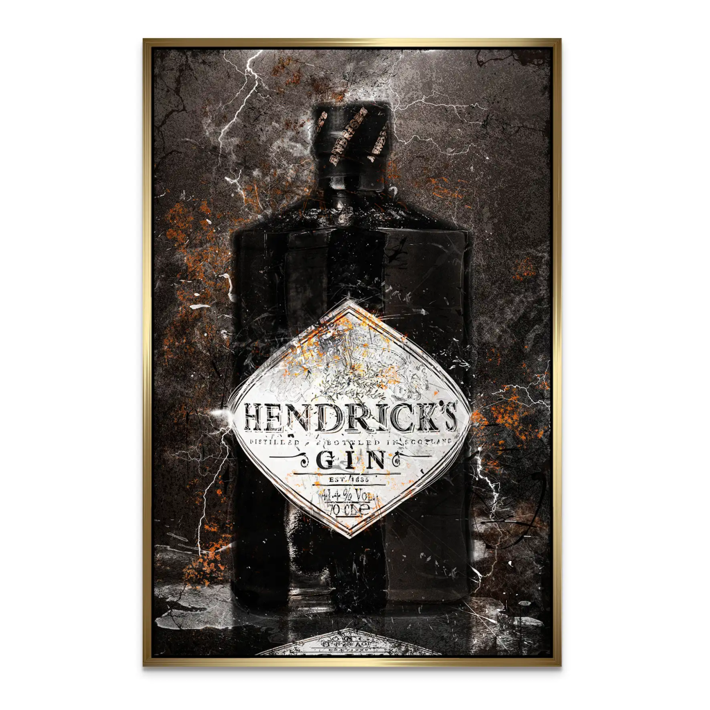 Gin Abstrakt Dark Style AluDibond Bild INGALERIE
