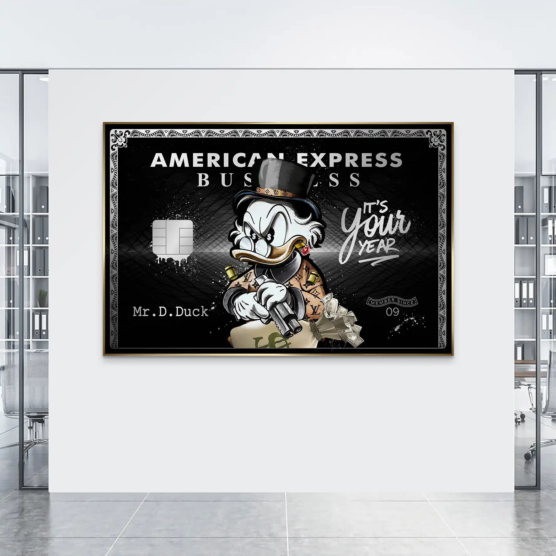 Dagobert Amex Business Silver Edition AluDibond Bild INGALERIE