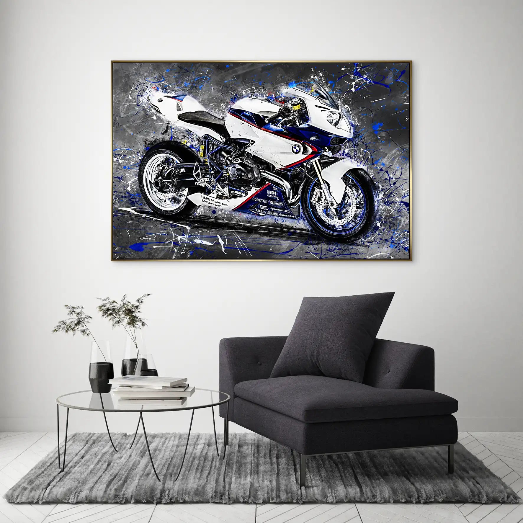 BMW HP2 Abstrakt Style AluDibond Bild INGALERIE