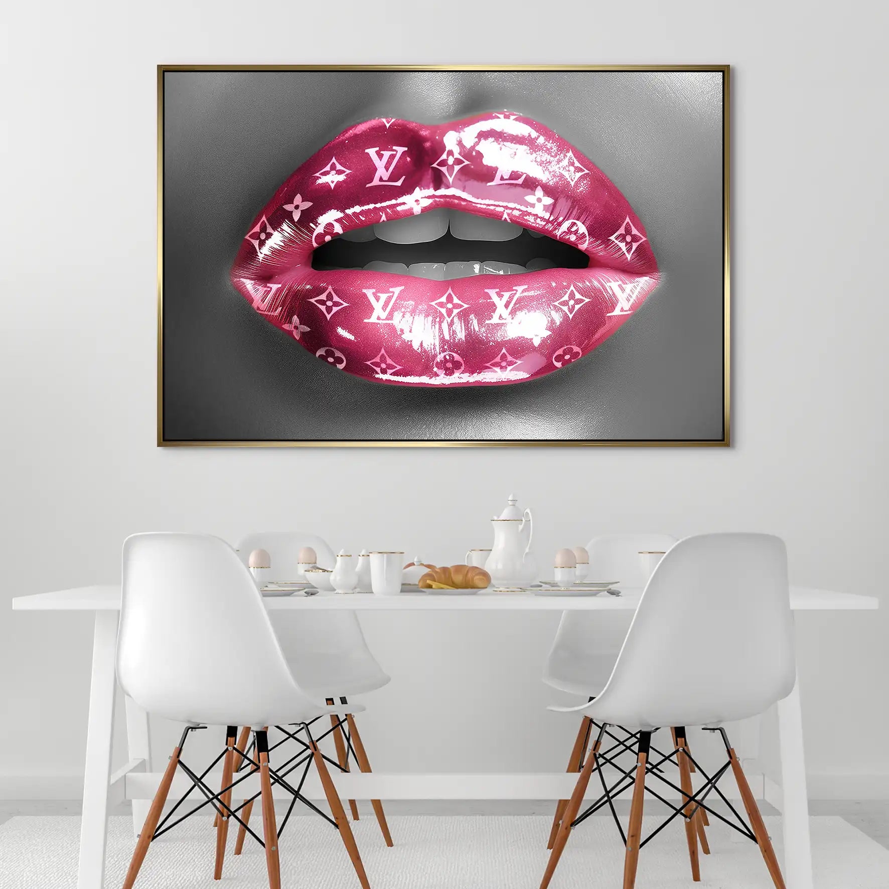 Pink Louis Lips AluDibond Bild INGALERIE