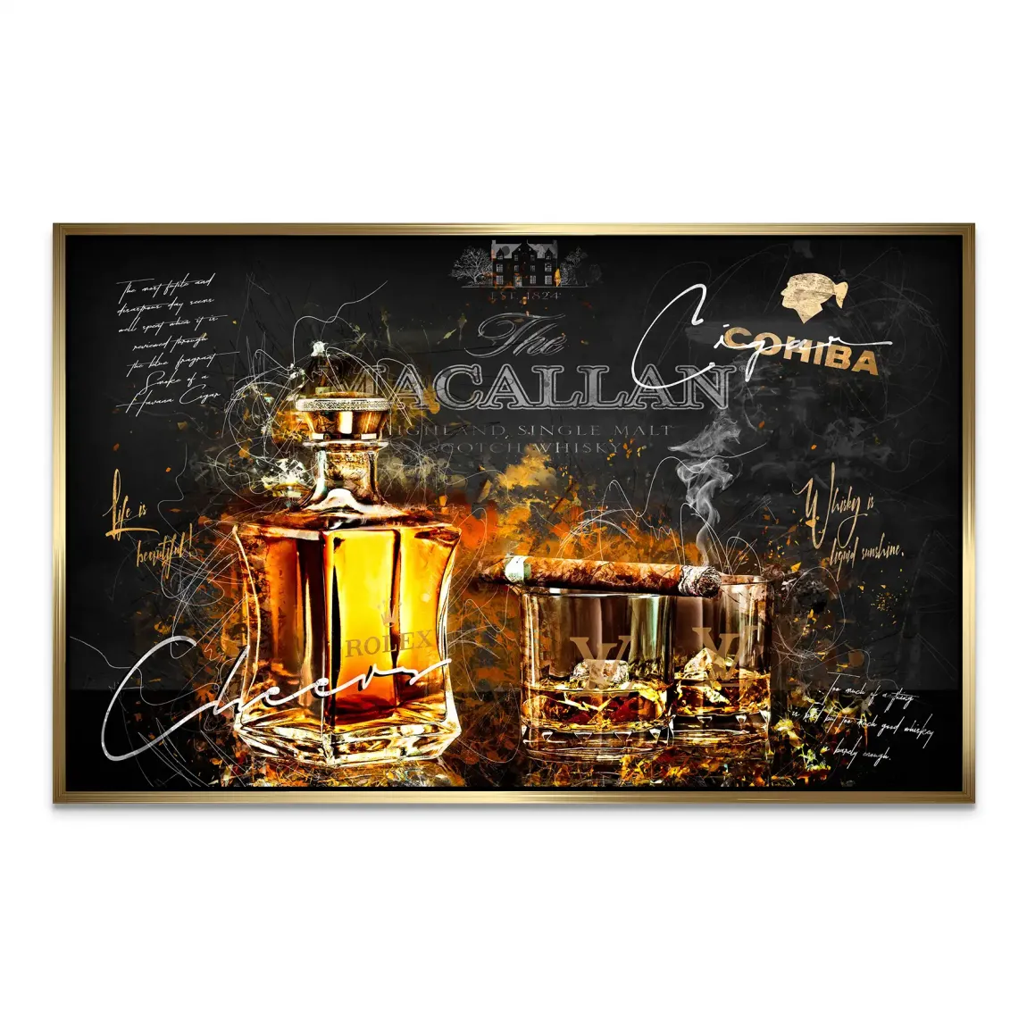 Whisky Lifestyle Art Alu Dibond Bild INGALERIE