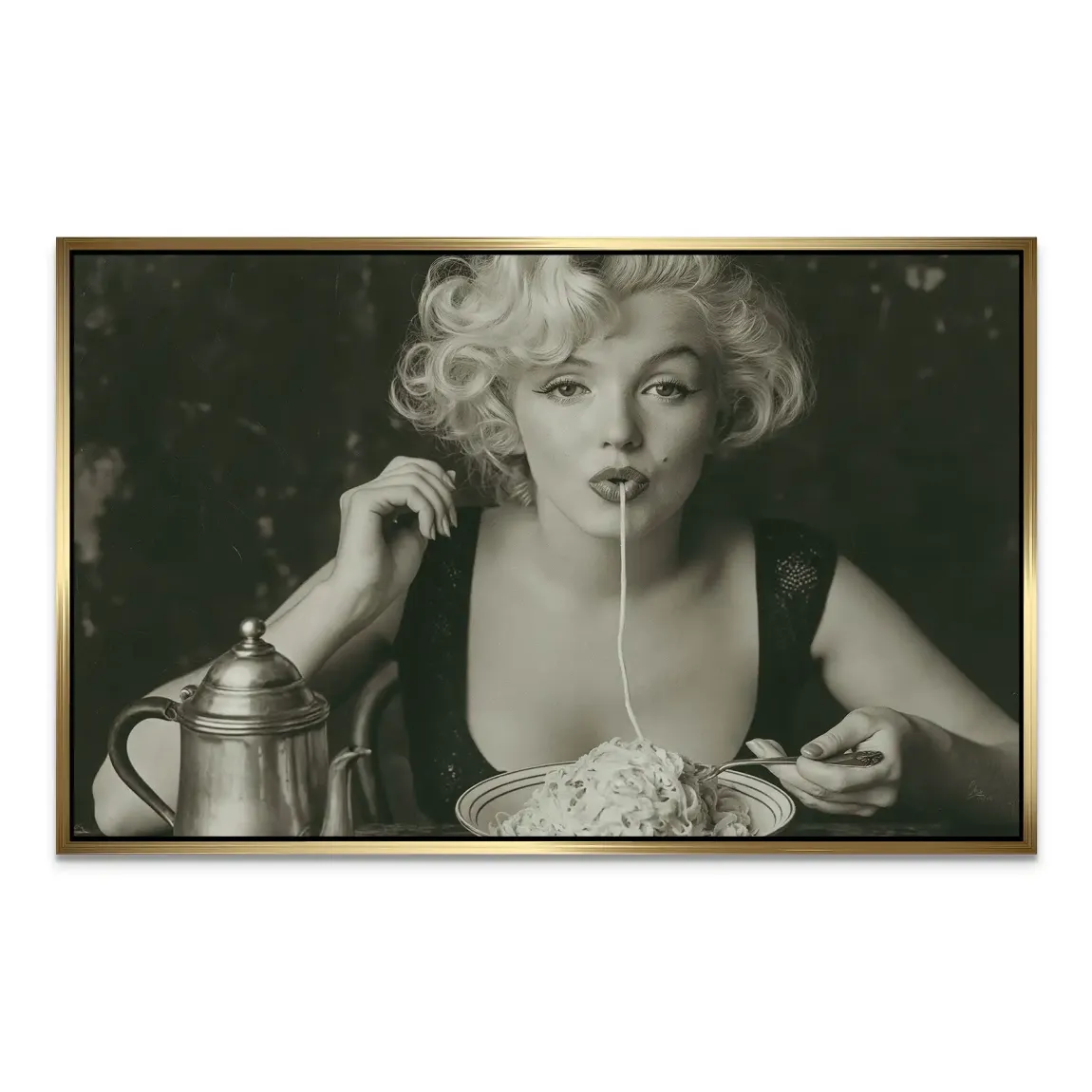 Marilyn Pasta AluDibond Wandbild