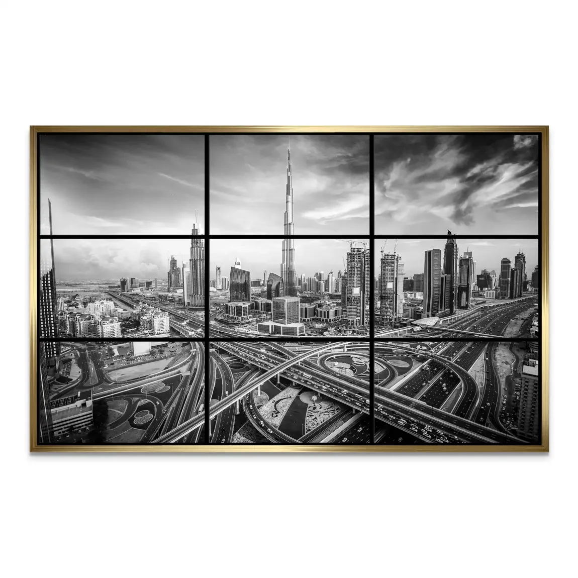 Skyline Noir Dubai AluDibond Bild