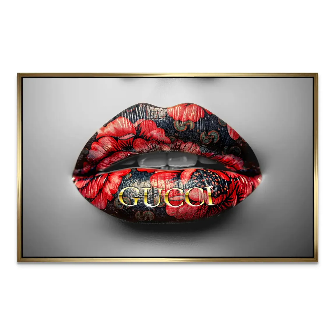 Gucci Lips Nr.2 AluDibond Bild INGALERIE