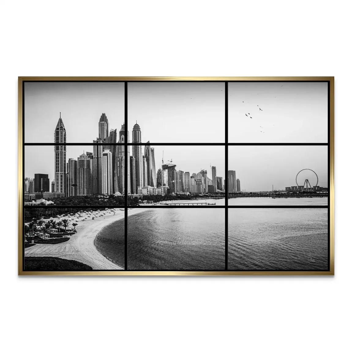 Dubai Noir Horizon AluDibond Bild