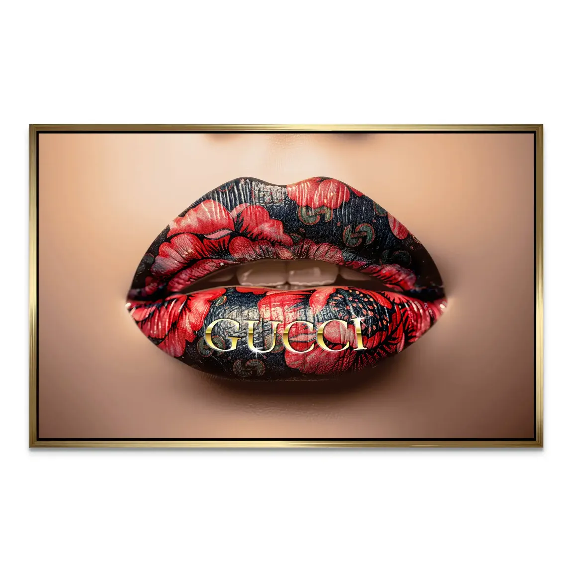 Gucci Lips AluDibond Bild INGALERIE