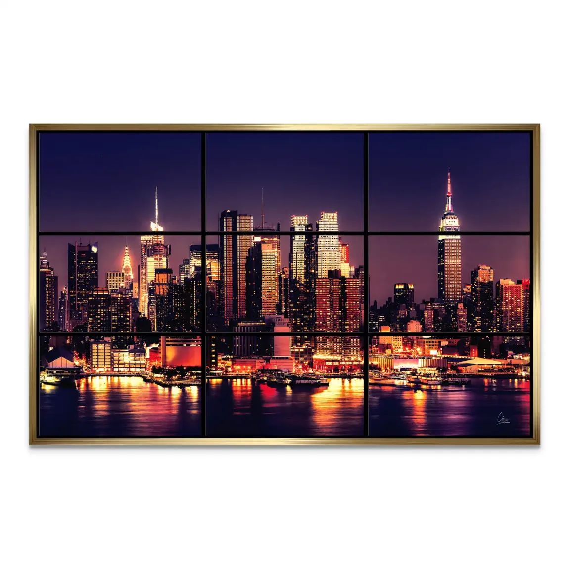 New York Skyline View AluDibond Bild