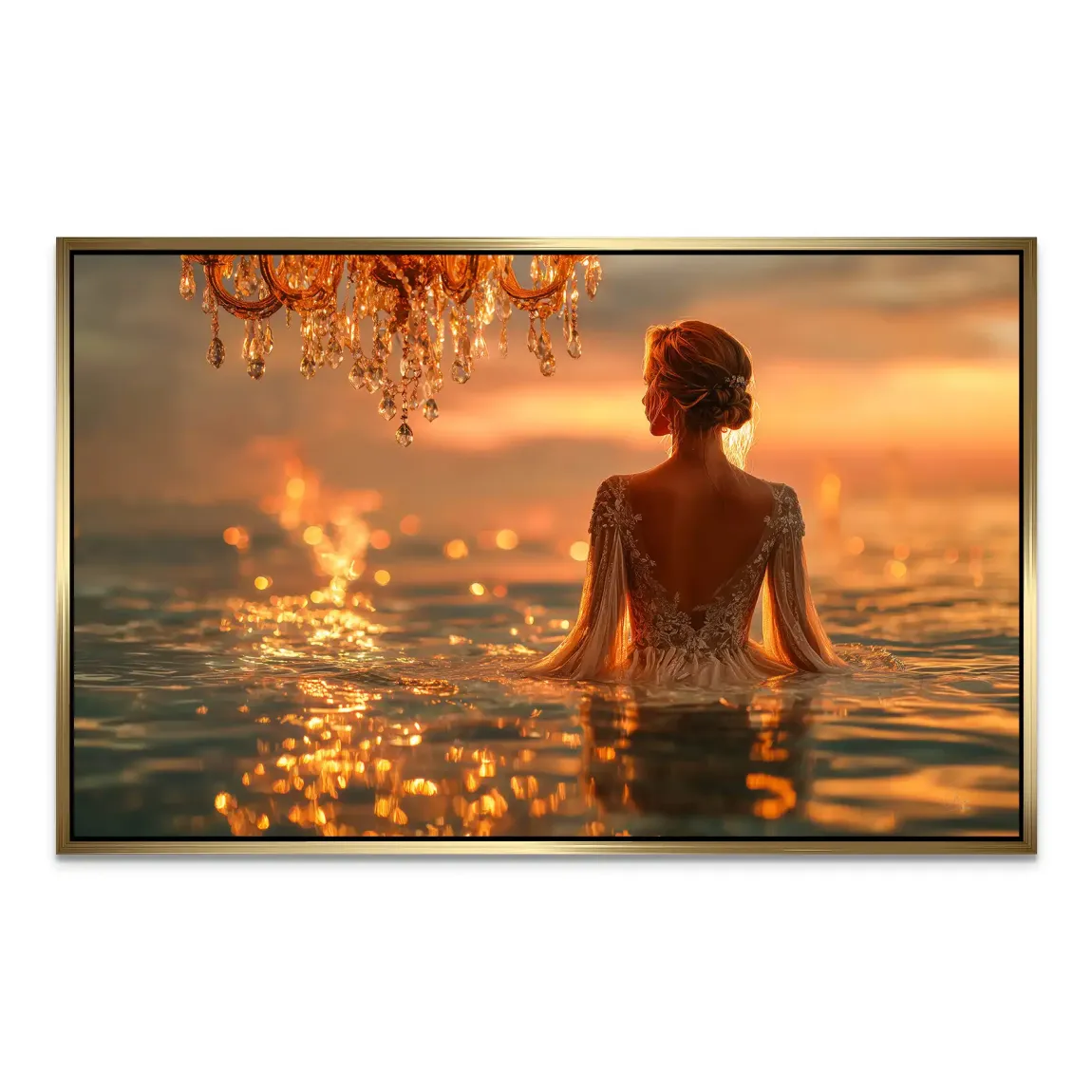 Golden Lights AluDibond Bild