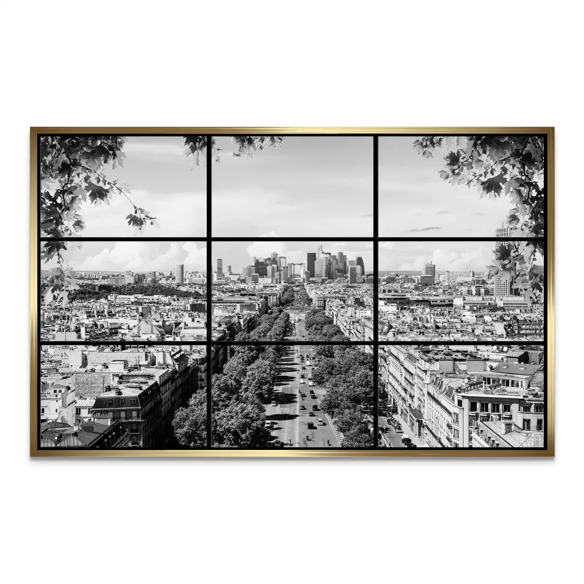 Paris Avenue Noir AluDibond Bild