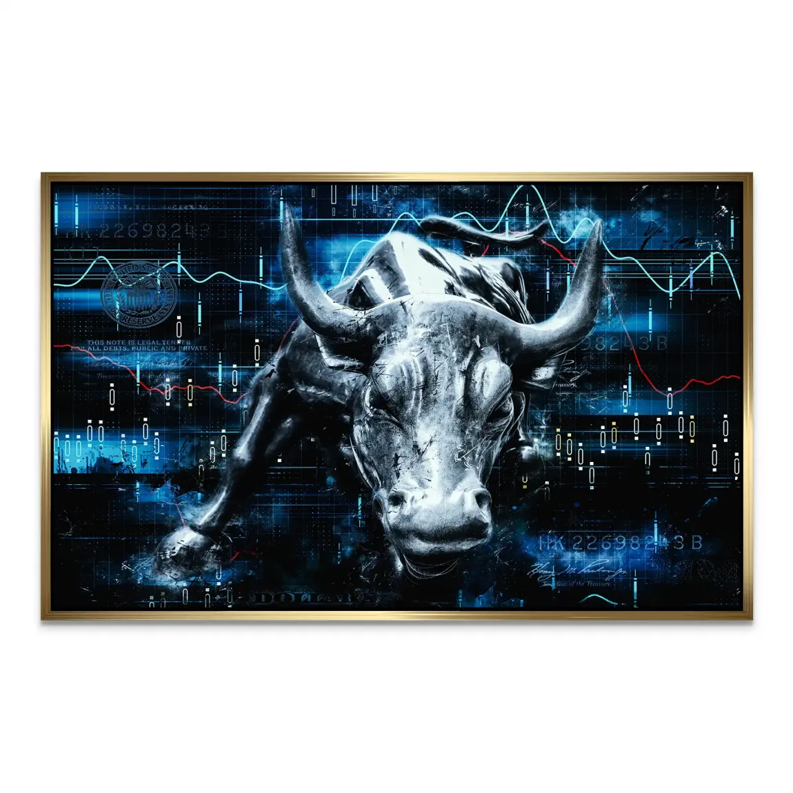 Börsenbulle Royal AluDibond Wandbild