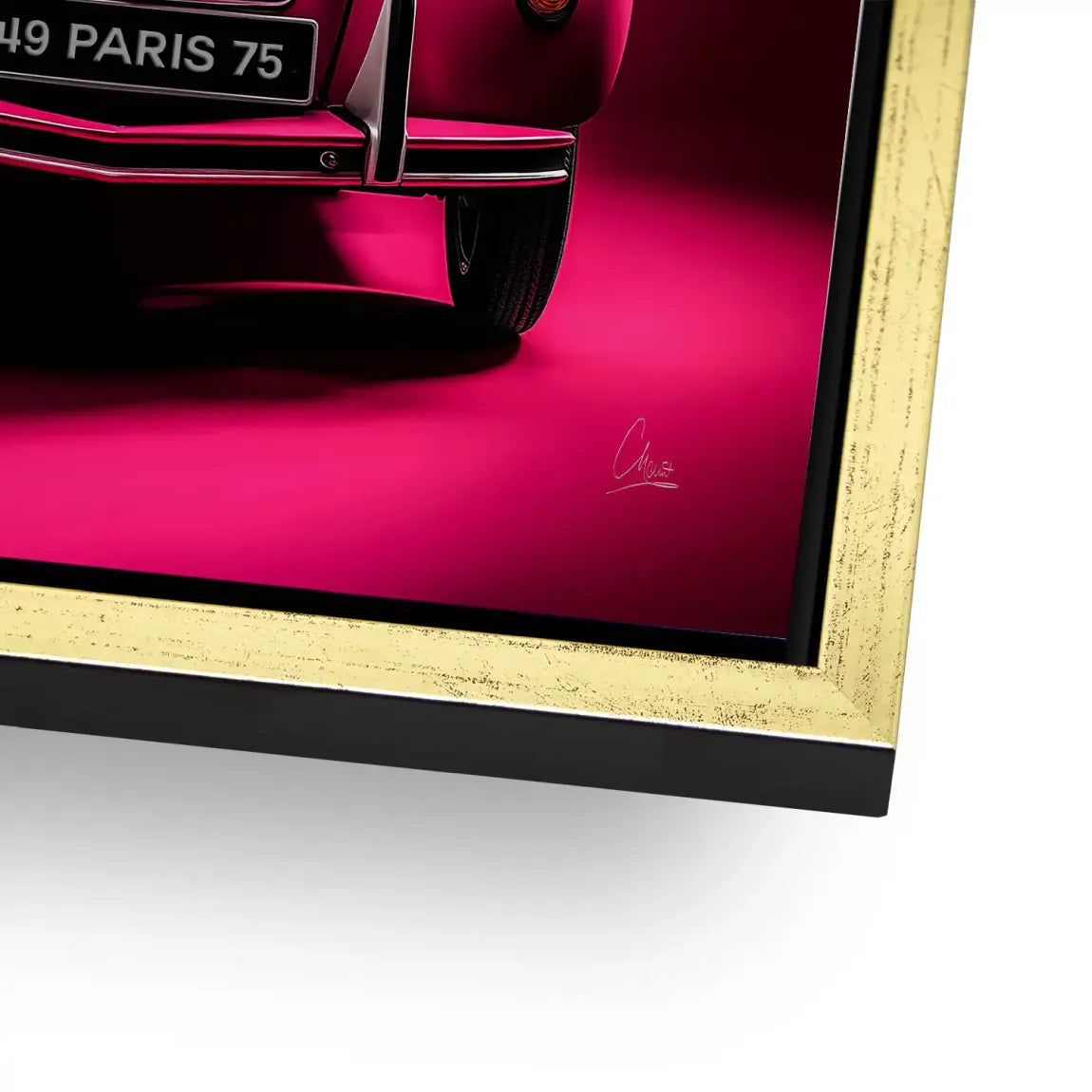 Pink Magic 2CV Alu Dibond Bild