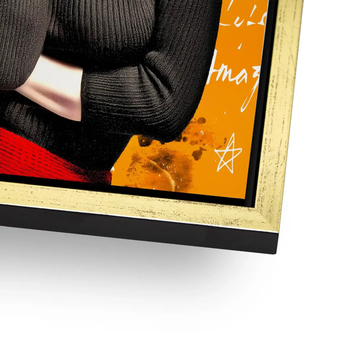 Marilyn Secret Orange Pop Art Alu Dibond Bild