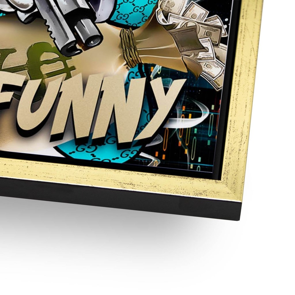 Dagobert Duck No Funny Pop Art AluDibond Bild INGALERIE