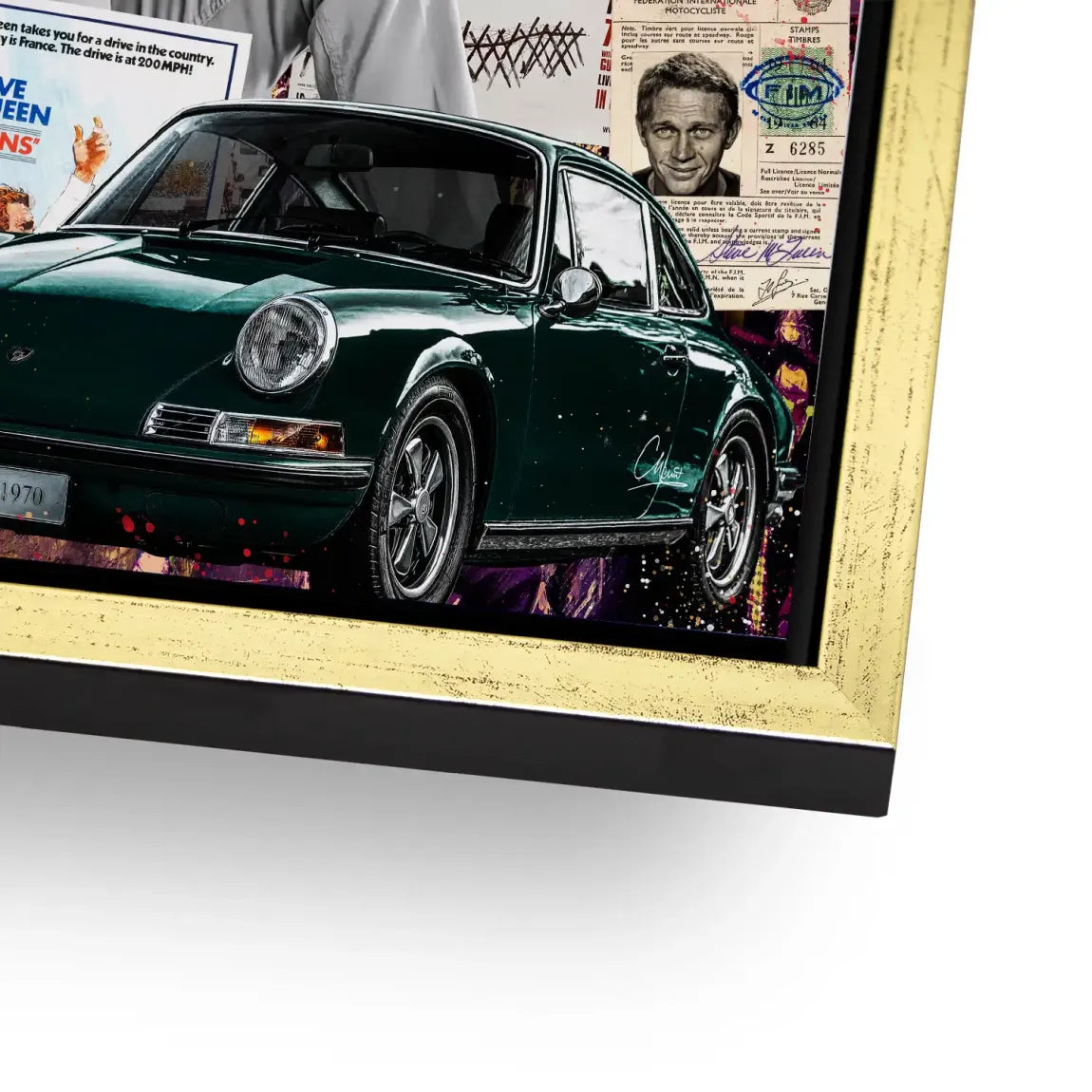 Steve McQueen Retro Drive Alu Dibond Bild