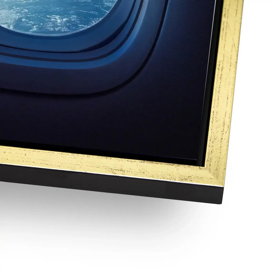 Flugzeugfenster Galaxie Alu Dibond Bild