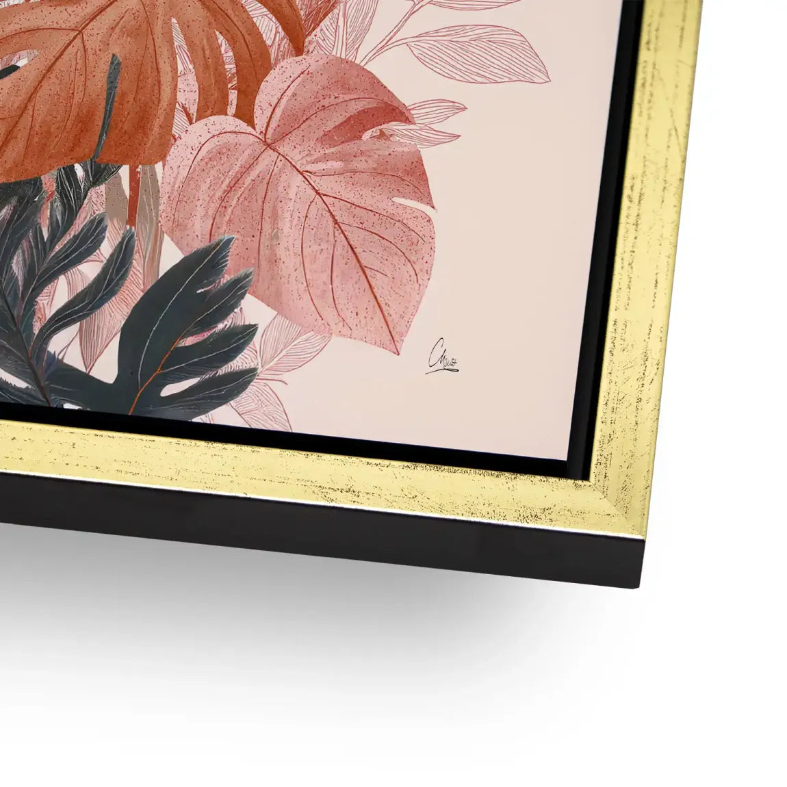 Terracotta Leaves Harmony Alu Dibond Bild