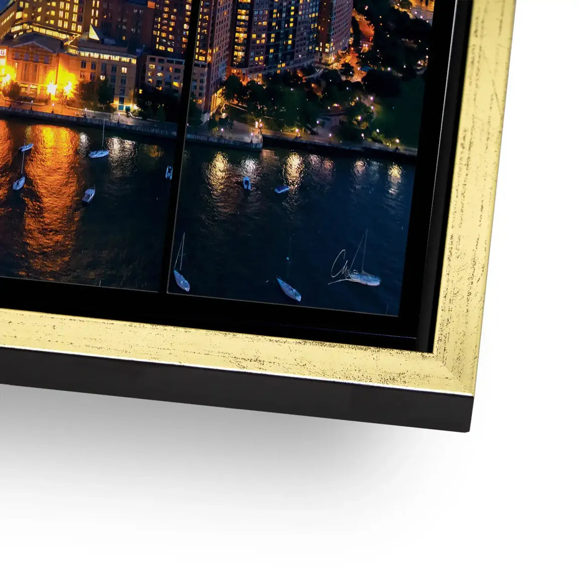 Skyline Lights New York Alu Dibond Bild