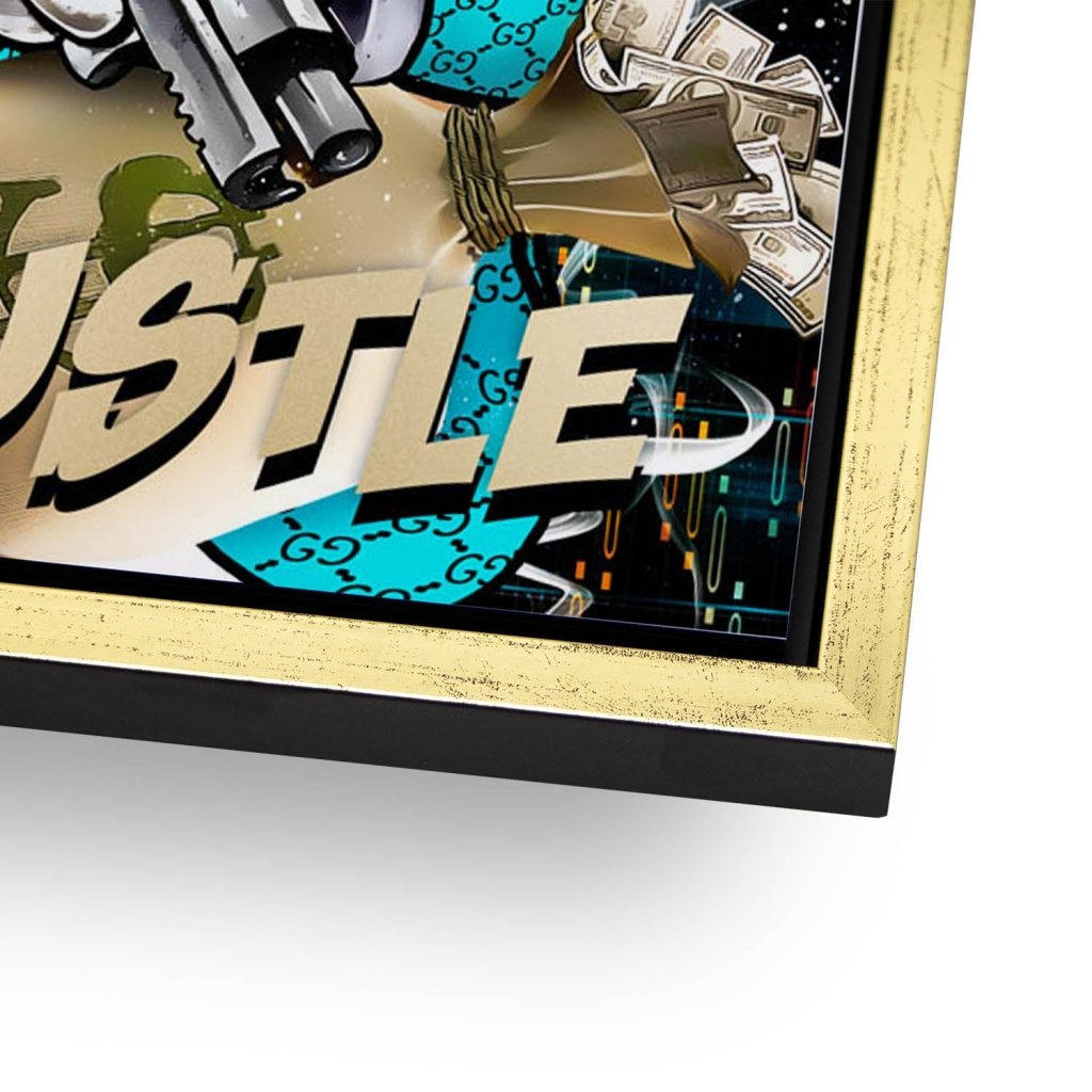 Dagobert Duck All Hustle Pop Art AluDibond Bild INGALERIE