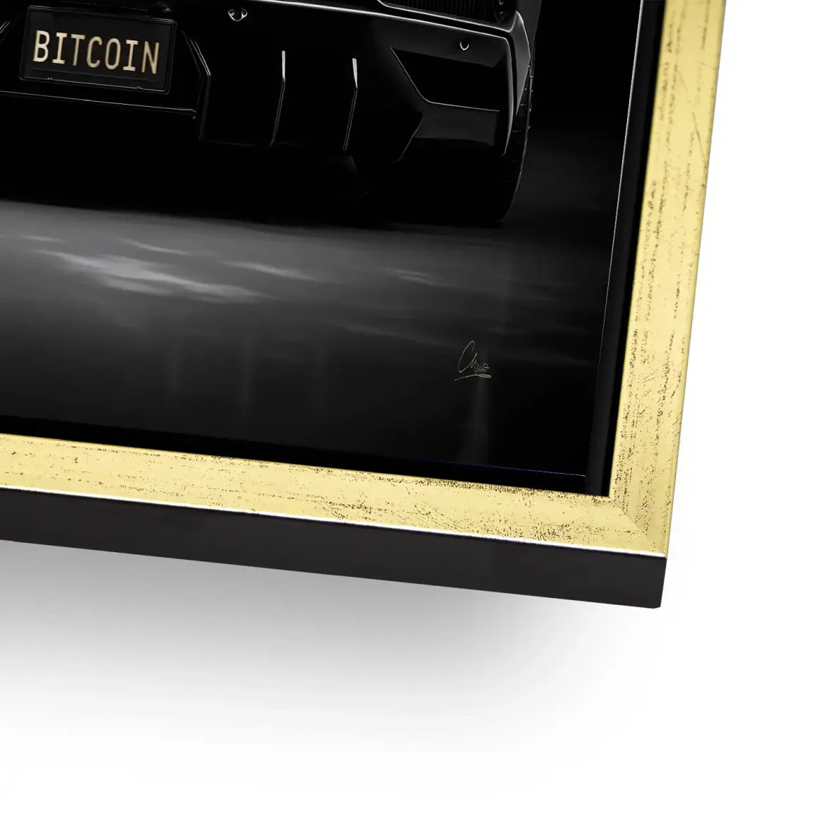 Lambo Bitcoin Alu Dibond Bild